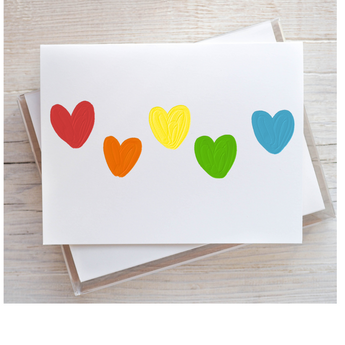 Rainbow Heart Card